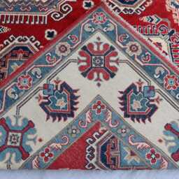 6x9 Ft Red Large Kazak Area Carpet, Afghan Luxury New Rug, Medallion Hand Knotted Rug, Rug For Livingroom Carpet - thumbnail 4