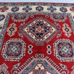 6x9 Ft Red Large Kazak Area Carpet, Afghan Luxury New Rug, Medallion Hand Knotted Rug, Rug For Livingroom Carpet - thumbnail 3
