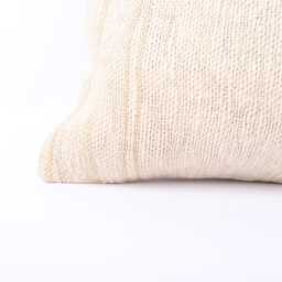 Vintage Turkish Kilim Pillow Handwoven Wool Lumbar Cushion - 12x24 - thumbnail 2