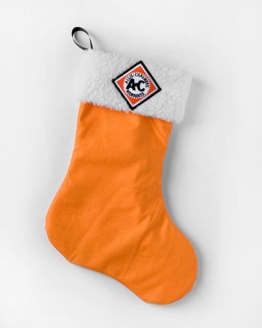 Allis Chalmers Tractor Christmas Stocking, Orange With Vintage Starburst Logo On Cuff