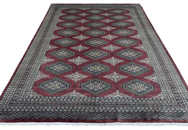 8x11 Pink Color Bokhara Rug - 2.50x3.00 Kids Room Luxury Area Turkish Fine Quality Afghan - image 1