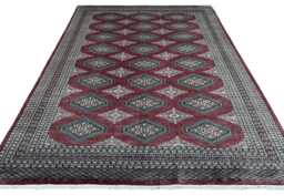8x11 Pink Color Bokhara Rug - 2.50x3.00 Kids Room Luxury Area Turkish Fine Quality Afghan - thumbnail 1