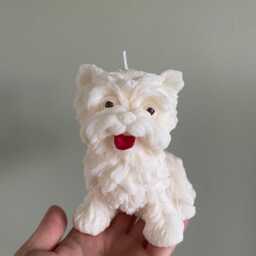 Puppy Candle - Handmade Soy Wax Cute Home Decor Valentine's Day Gift Mother's Animal Candles - thumbnail 3