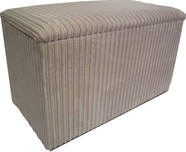 Ottoman/Toy Box Storage Box - Beige Jumbo Cord - image 1