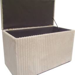Ottoman/Toy Box Storage Box - Beige Jumbo Cord - thumbnail 2