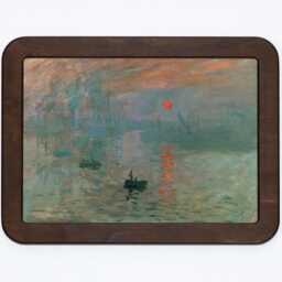Impression, Sunrise Claude Monet River Boats Skyline Landscape Impressionism Classic Painting Wooden Framed Art Print - thumbnail 2