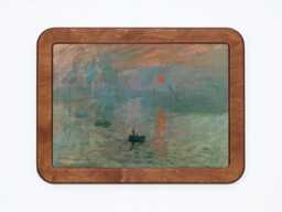 Impression, Sunrise Claude Monet River Boats Skyline Landscape Impressionism Classic Painting Wooden Framed Art Print - thumbnail 1