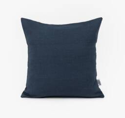 Navy Linen Pillow Covers 24x24 Cover, Cushion Blue Throw Cases, Cover Patterned Pillowcase, Euro Sham - thumbnail 1