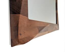 Large Walnut Mirror - 43In Made From Solid Wood, Luxury Contemporary Large Wooden Wall Hanging Available in Various Types Of Wood - thumbnail 1