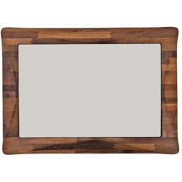 Large Walnut Mirror - 43In Made From Solid Wood, Luxury Contemporary Large Wooden Wall Hanging Available in Various Types Of Wood - thumbnail 2