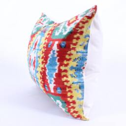 16x24 Ikat Velvet Pillow Cover, Handmade Cushion, Decorative Throw Pillow, Boho Cushion Turkish Home Decor - thumbnail 2