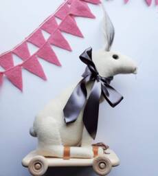 Pull Along Hare On Wheels