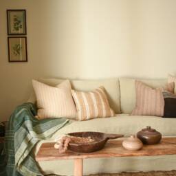 Handwoven Seafoam Green Wool Throw Blanket Gujarat, India - thumbnail 4