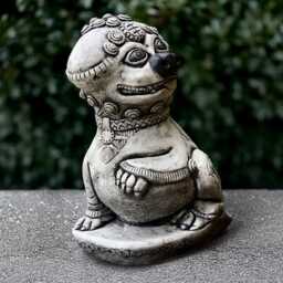 Stone Foo Dog Statue Concrete Sculpture Cement Animal Figurine Pet Decoration Outdoor Ornament Dog Lover Gift Yard Art - thumbnail 2