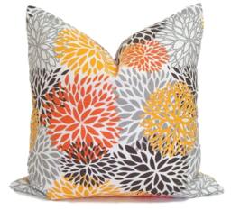 Outdoor Pillow Cover, Covers, Floral Cover For A 20x20, 18x18 Pillow, All Sizes - thumbnail 1
