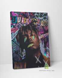 Juice Wrld Canvas Art Print Wall Picture Music Framed Decor Ready To Hang - E91 - thumbnail 1