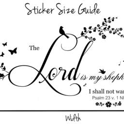 Psalm 23 V 1, Bible Quote Vinyl Wall Art Sticker Decal Mural. Home, Church, School, Decor. The Lord Is My Shepherd - thumbnail 3