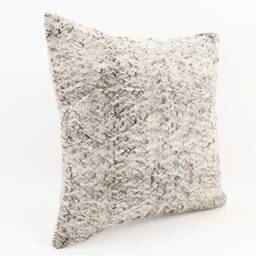 Handmade Turkish Kilim Pillow Embroidered Wool Cushion Cover - 18''x18'' - thumbnail 3