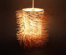 "Handwoven Rattan Pendant Light, Rustic Ceiling Lamp, Lighting Fixture, Lampshade W11.8"" X H13.4"