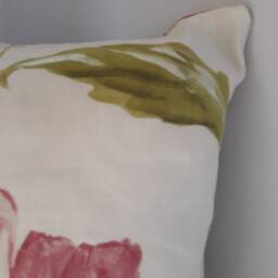 Pink Floral Handsewn Cushion/Pillow Cover - thumbnail 3