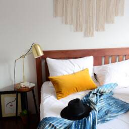 Mustard Velvet Lumbar Pillow, Heavy Cotton Cushion, Luxe Home Decor - thumbnail 4