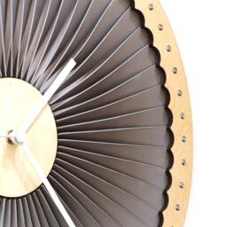 Oversized Turbine Wall Clock Urban Industrial Wood & Gray - thumbnail 1