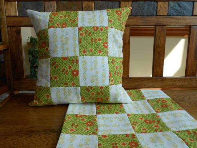 "Floral Fabric Pillow 16""x16" - image 1