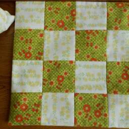 "Floral Fabric Pillow 16""x16" - thumbnail 2