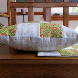 "Floral Fabric Pillow 16""x16" - thumbnail 4