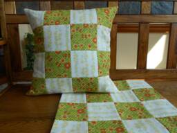 "Floral Fabric Pillow 16""x16" - thumbnail 1