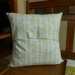 "Floral Fabric Pillow 16""x16" - thumbnail 3