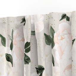 Romantic Floral Curtain Panel - Faded Blush & Grey Baby Girl Nursery Pink Peonies Custom Vintage By Crystal_Walen - thumbnail 3