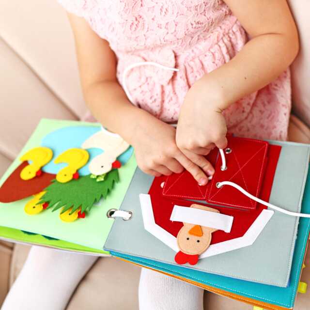 Handmade Felt Quiet Book Interactive Waldorf Toy For Toddlers - image 1