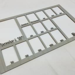 School Years Picture Insert - No Frame - Personalized With Any Name & Date 10 Color Choices Graduation Frame 12x20 Light Gray - thumbnail 2