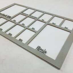 School Years Picture Insert - No Frame - Personalized With Any Name & Date 10 Color Choices Graduation Frame 12x20 Light Gray - thumbnail 3