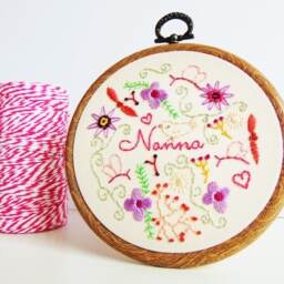 Unique Gift For Her, Colourful Wall Art, Unusual Gifts, Fun Gift, Gifts Women, Personalised Embroidery Hoop Art - thumbnail 2