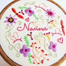 Unique Gift For Her, Colourful Wall Art, Unusual Gifts, Fun Gift, Gifts Women, Personalised Embroidery Hoop Art - thumbnail 3