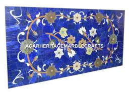 Random Marble Big Dining Conference Table Top Floral Marquetry Inlay Living Room Furniture Decorative - thumbnail 1