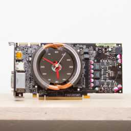 Desk Clock For Geeky Office - Recycled Black Graphics Card - thumbnail 1