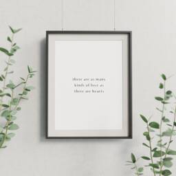 There Are As Many Kinds Of Love - Romantic Print Quote From Anna Karenina By Tolstoy Wall Art Home D??cor Unframed - thumbnail 4