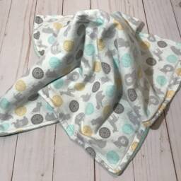Lovey Baby Blanket, Animal Shape Flannel Minky Blanket For Girl, Boy, Security - thumbnail 4