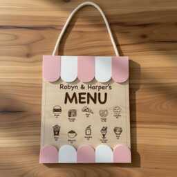 Children's Menu Board - Wall Hanging Nursery Decor - thumbnail 2