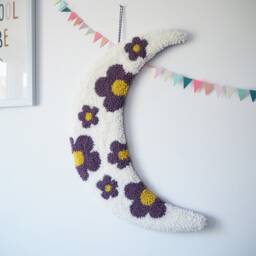 Moon & Daisy Flower Wall Hanging - thumbnail 3