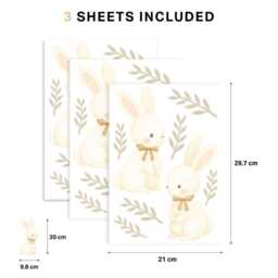 Sweet Bunny & Leaf Nursery Wall Stickers - thumbnail 3