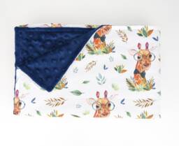 Giraffe Baby Boy Minky Blanket