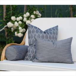 Water Repellent Outdoor Pillow Cover, Patio Sofa Cushion Cover Only Or With Insert, Custom Sizes