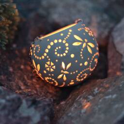 Moroccan Hanging Planter Geometric Ceramic Plant Pot Or Candle Holder - thumbnail 4