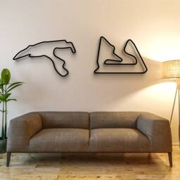 Circuit Of Americas Race Track Formula 1 in 3D Black Acrylic Motogp Wall Art Laser Cut - Ferrari Porsche Bmw Mercedes - thumbnail 2