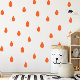 Raindrop Wall Stickers, Nursery Decals, Stickers For Nursery, Childrens Kids Art - thumbnail 3