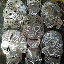 Sugar Skull, Grateful Dead, Mushroom, Planets, Cubism, Spiral, Sacred Geometry, Dice - thumbnail 4